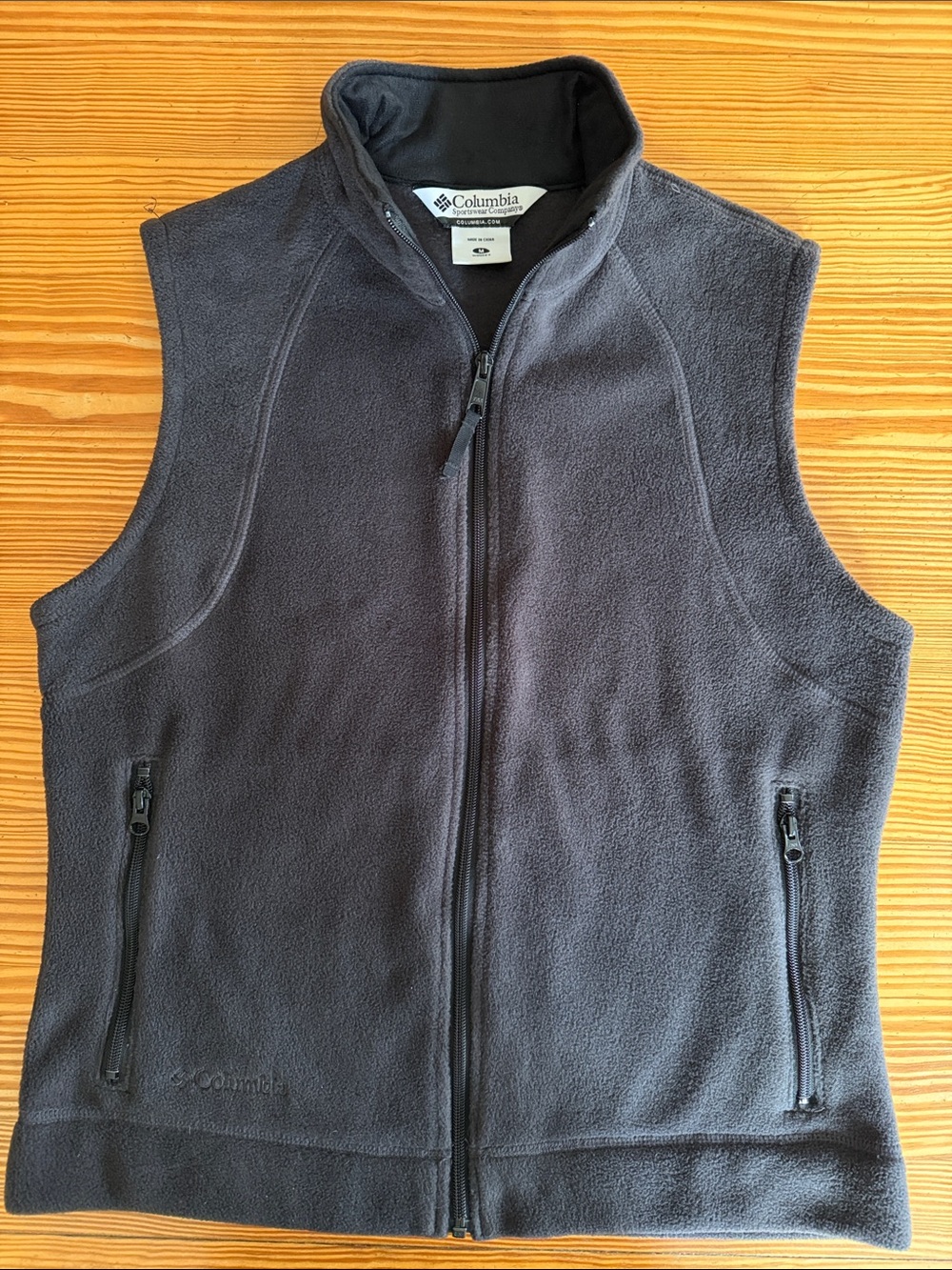 Columbia Dark Gray Fleece Vest - Full Zip